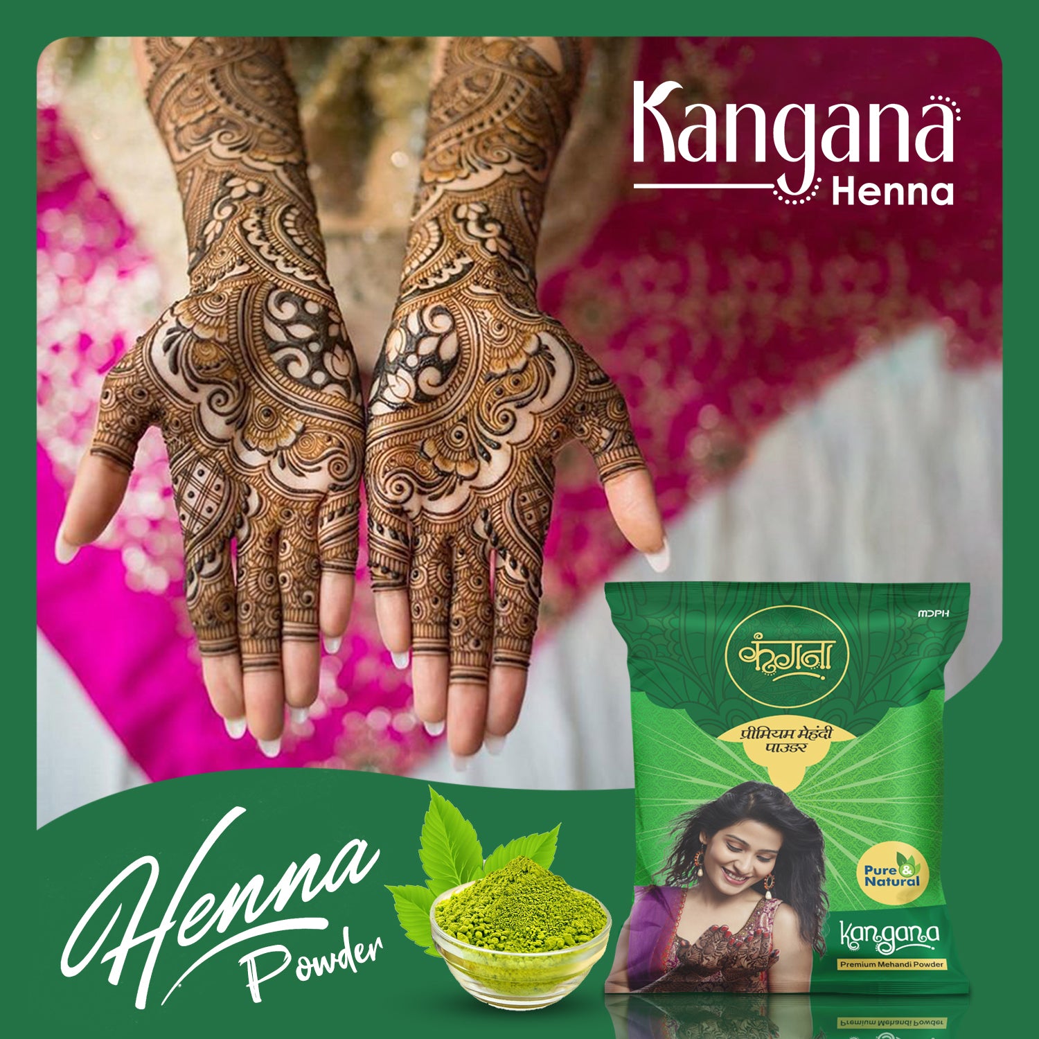 Satthwa Organic Henna Powder (Mehndi) - Hair Colour & Covering Greys